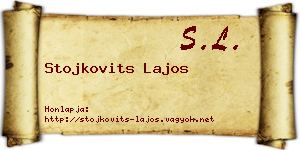 Stojkovits Lajos névjegykártya